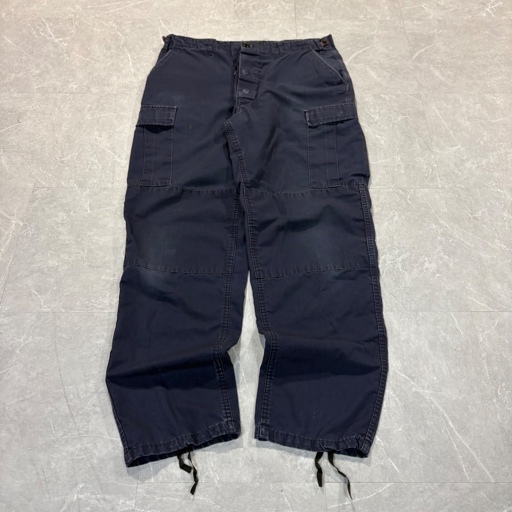 Tru-Spec Mens Navy Blue Ripstop Cargo Tactical BDU Pants Large Long 35-39 Waist
